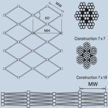 Stainless Steel Ferrule Cable Mesh Netting